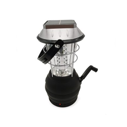Multi-function waterproof emergency camping solar charging lantern with cellphone charger
