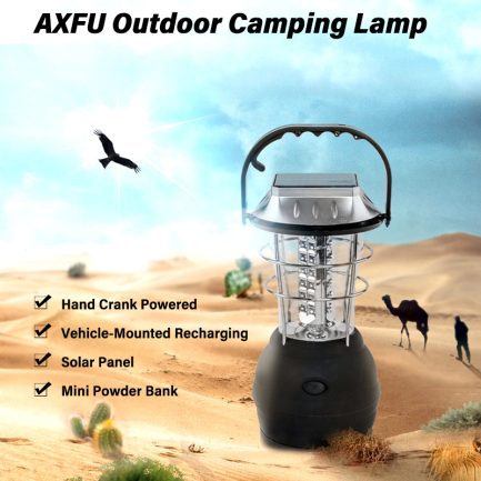 Multi-function waterproof emergency camping solar charging lantern with cellphone charger - Image 2