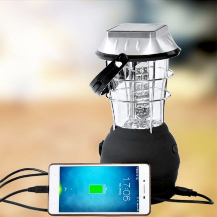 Multi-function waterproof emergency camping solar charging lantern with cellphone charger - Image 3