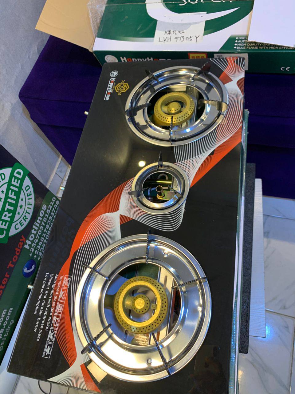 Xionps 3 Burners Gas Cooker