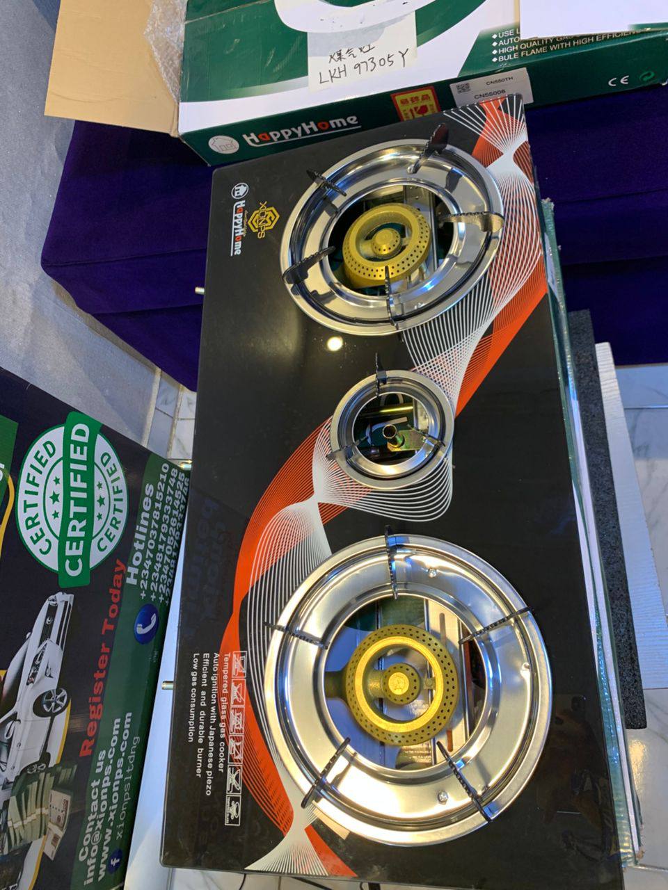 Xionps 3 Burners Gas Cooker