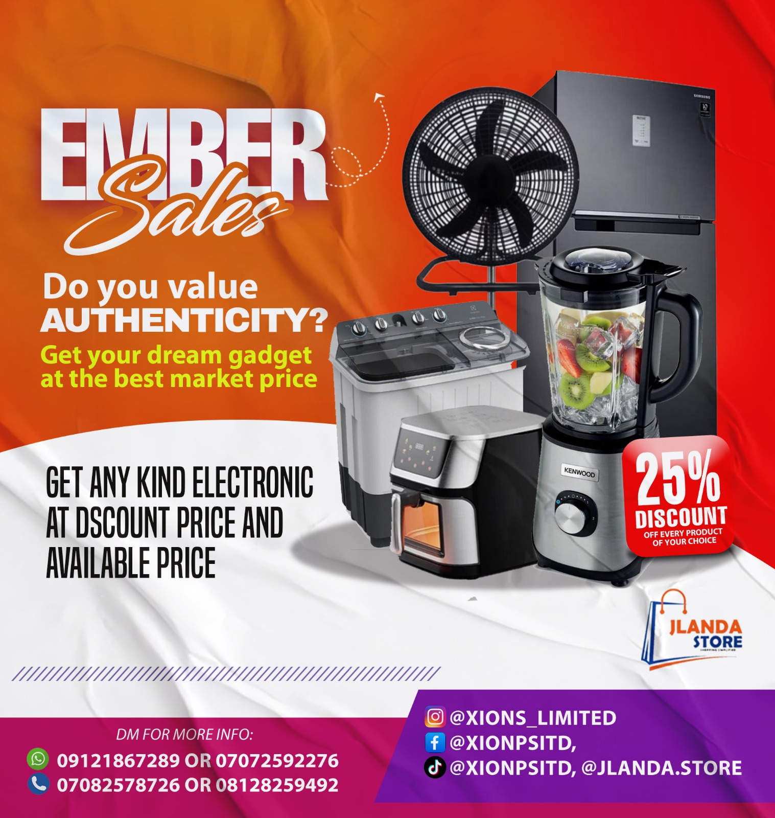 Jlanda ember sales 25% flyer